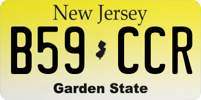 NJ license plate B59CCR