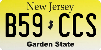 NJ license plate B59CCS