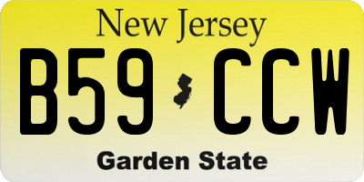 NJ license plate B59CCW