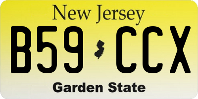 NJ license plate B59CCX
