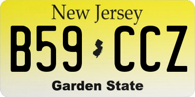 NJ license plate B59CCZ