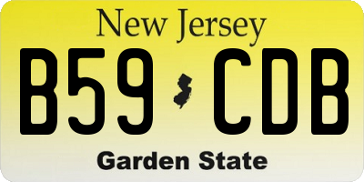 NJ license plate B59CDB