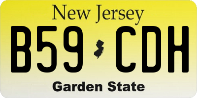 NJ license plate B59CDH