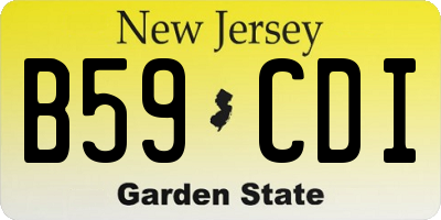 NJ license plate B59CDI