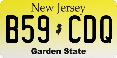 NJ license plate B59CDQ