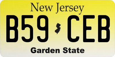 NJ license plate B59CEB