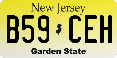 NJ license plate B59CEH