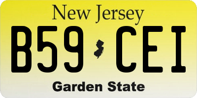 NJ license plate B59CEI