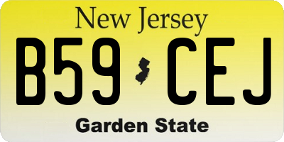 NJ license plate B59CEJ