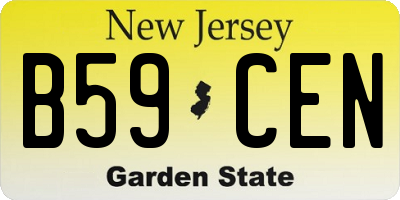 NJ license plate B59CEN