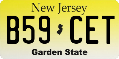NJ license plate B59CET