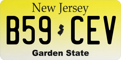 NJ license plate B59CEV