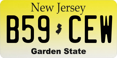 NJ license plate B59CEW