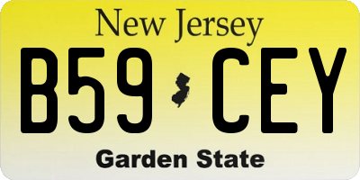 NJ license plate B59CEY