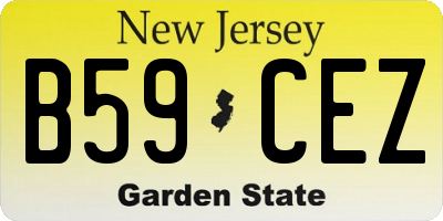 NJ license plate B59CEZ