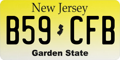 NJ license plate B59CFB
