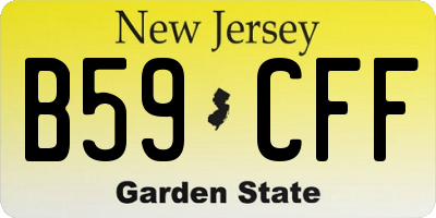 NJ license plate B59CFF