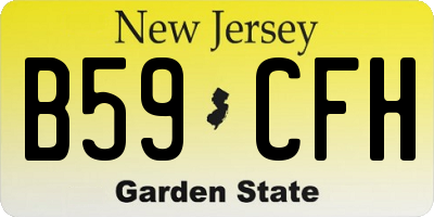 NJ license plate B59CFH
