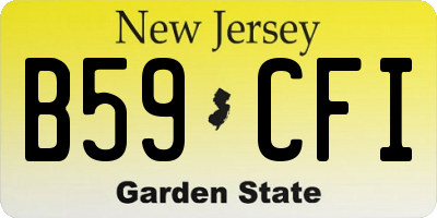 NJ license plate B59CFI