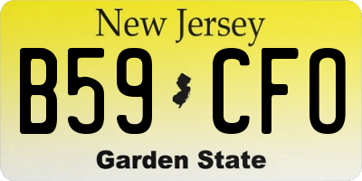 NJ license plate B59CFO