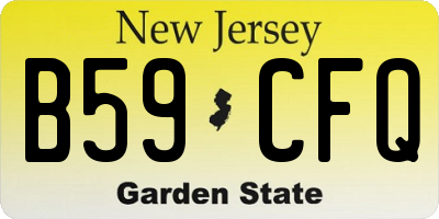 NJ license plate B59CFQ