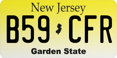 NJ license plate B59CFR
