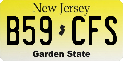 NJ license plate B59CFS