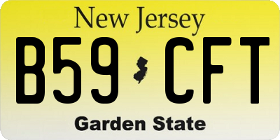 NJ license plate B59CFT