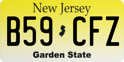NJ license plate B59CFZ