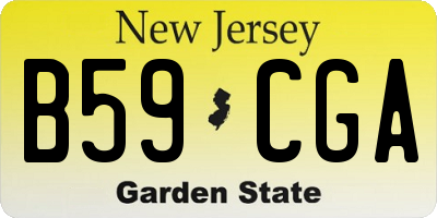 NJ license plate B59CGA