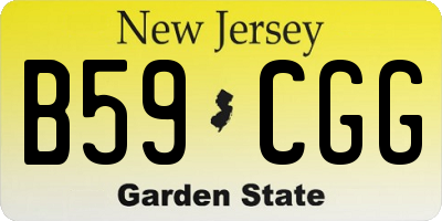 NJ license plate B59CGG