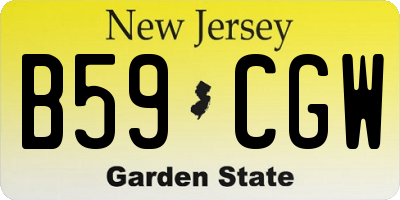 NJ license plate B59CGW