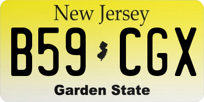NJ license plate B59CGX
