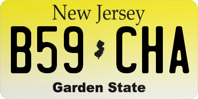 NJ license plate B59CHA