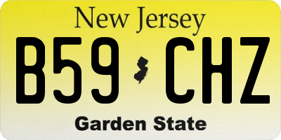 NJ license plate B59CHZ