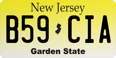 NJ license plate B59CIA