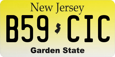 NJ license plate B59CIC