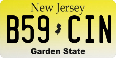 NJ license plate B59CIN