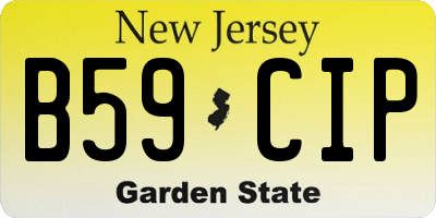 NJ license plate B59CIP