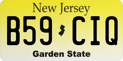 NJ license plate B59CIQ
