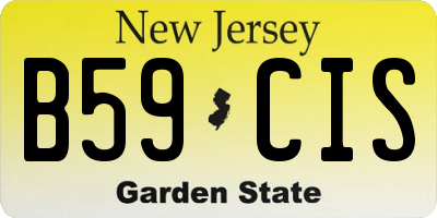 NJ license plate B59CIS