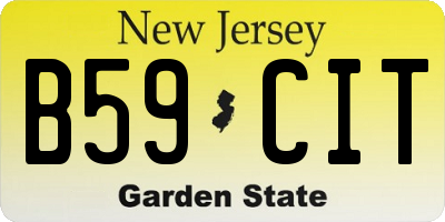 NJ license plate B59CIT