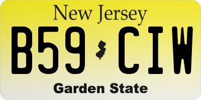 NJ license plate B59CIW