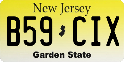 NJ license plate B59CIX