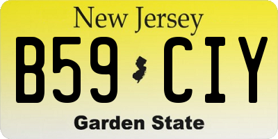 NJ license plate B59CIY