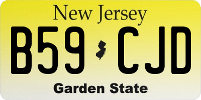 NJ license plate B59CJD