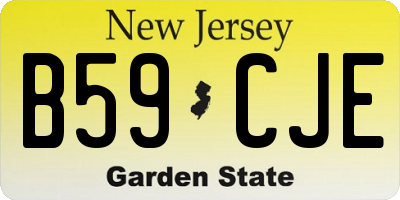 NJ license plate B59CJE