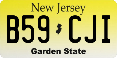NJ license plate B59CJI