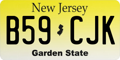 NJ license plate B59CJK