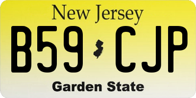 NJ license plate B59CJP